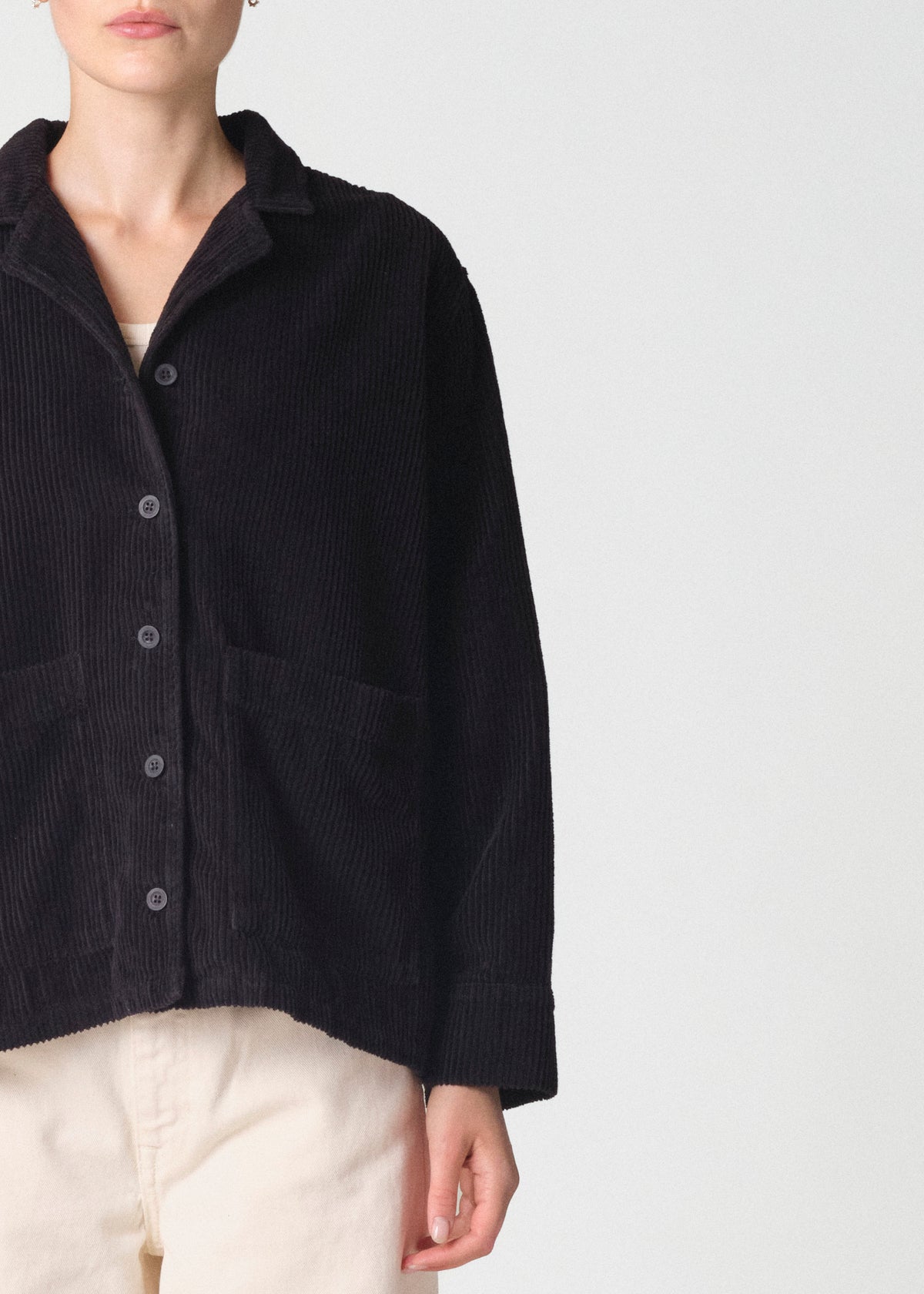 Klitmøller Collective ApS Nille cord overshirt GOTS Jackets Black