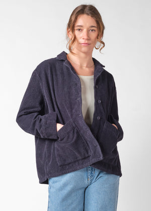 Klitmøller Collective ApS Nille cord overshirt GOTS Jackets Navy