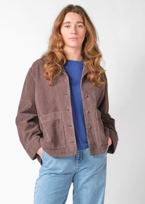 Klitmøller Collective ApS Nille cord overshirt GOTS Jackets Taupe