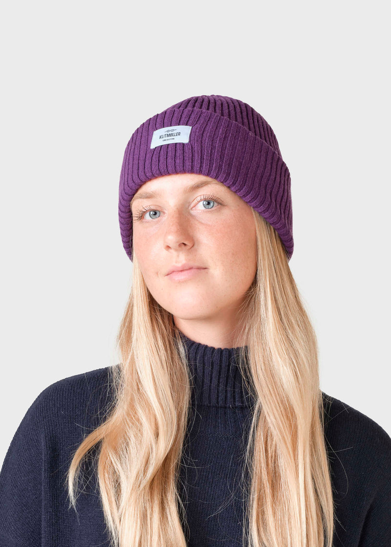 Klitmøller Collective ApS North beanie  Beanies Dark berry