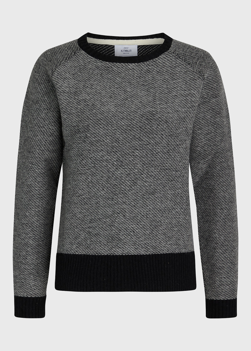 Klitmøller Collective ApS Nova knit Knitted sweaters Black/light grey