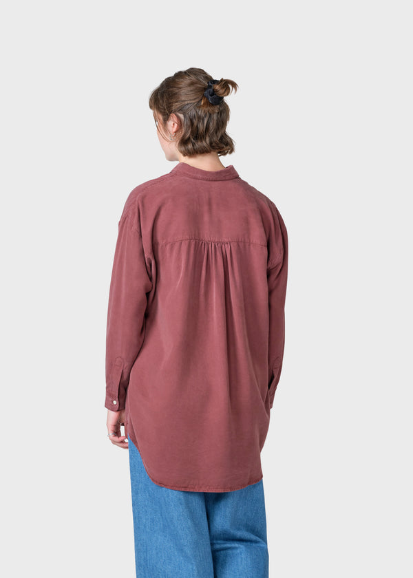Klitmøller Collective ApS Ofelia lyocell shirt  Shirts Burgundy