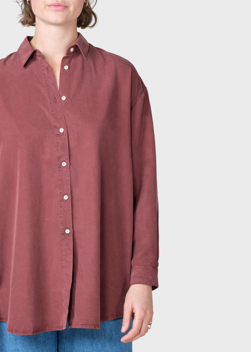 Klitmøller Collective ApS Ofelia lyocell shirt  Shirts Burgundy