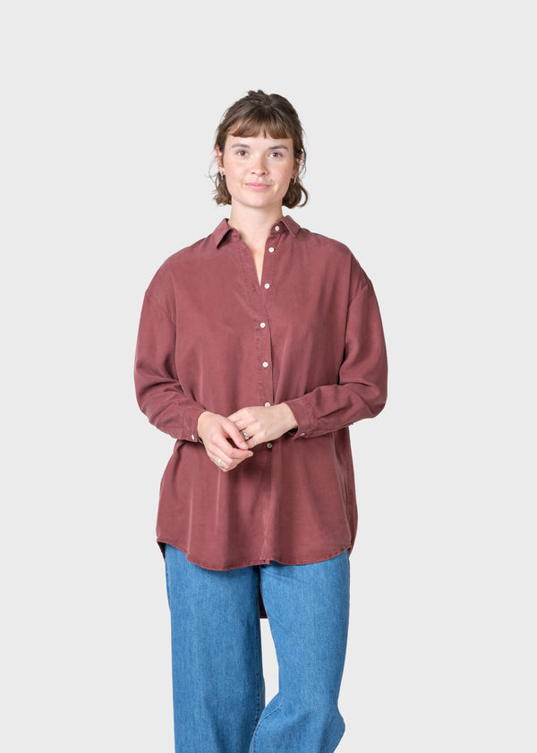 Klitmøller Collective ApS Ofelia lyocell shirt  Shirts Burgundy