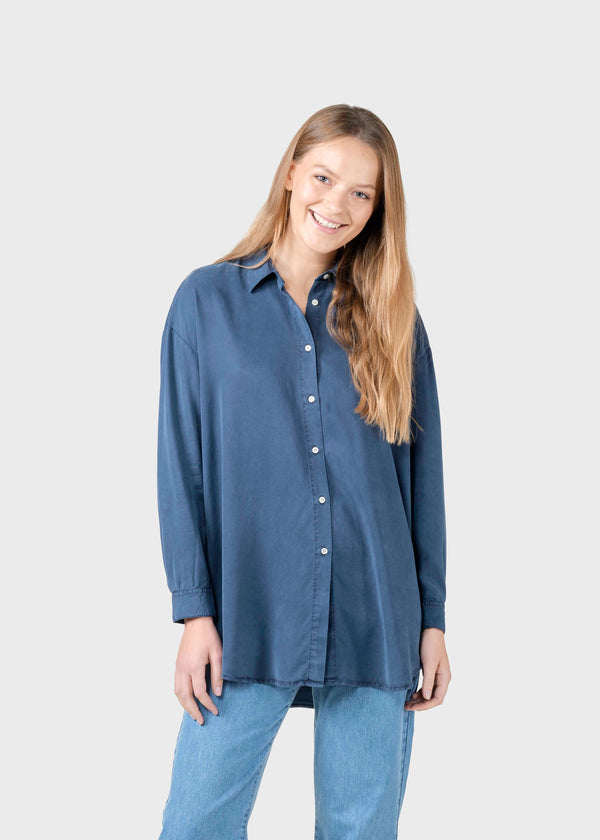 Klitmøller Collective ApS Ofelia lyocell shirt  Shirts Deep blue