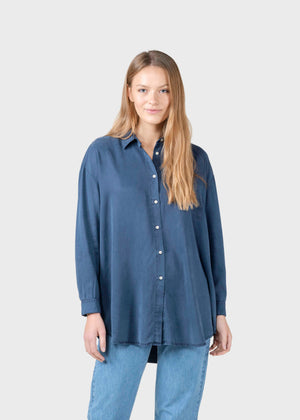 Klitmøller Collective ApS Ofelia lyocell shirt  Shirts Deep blue