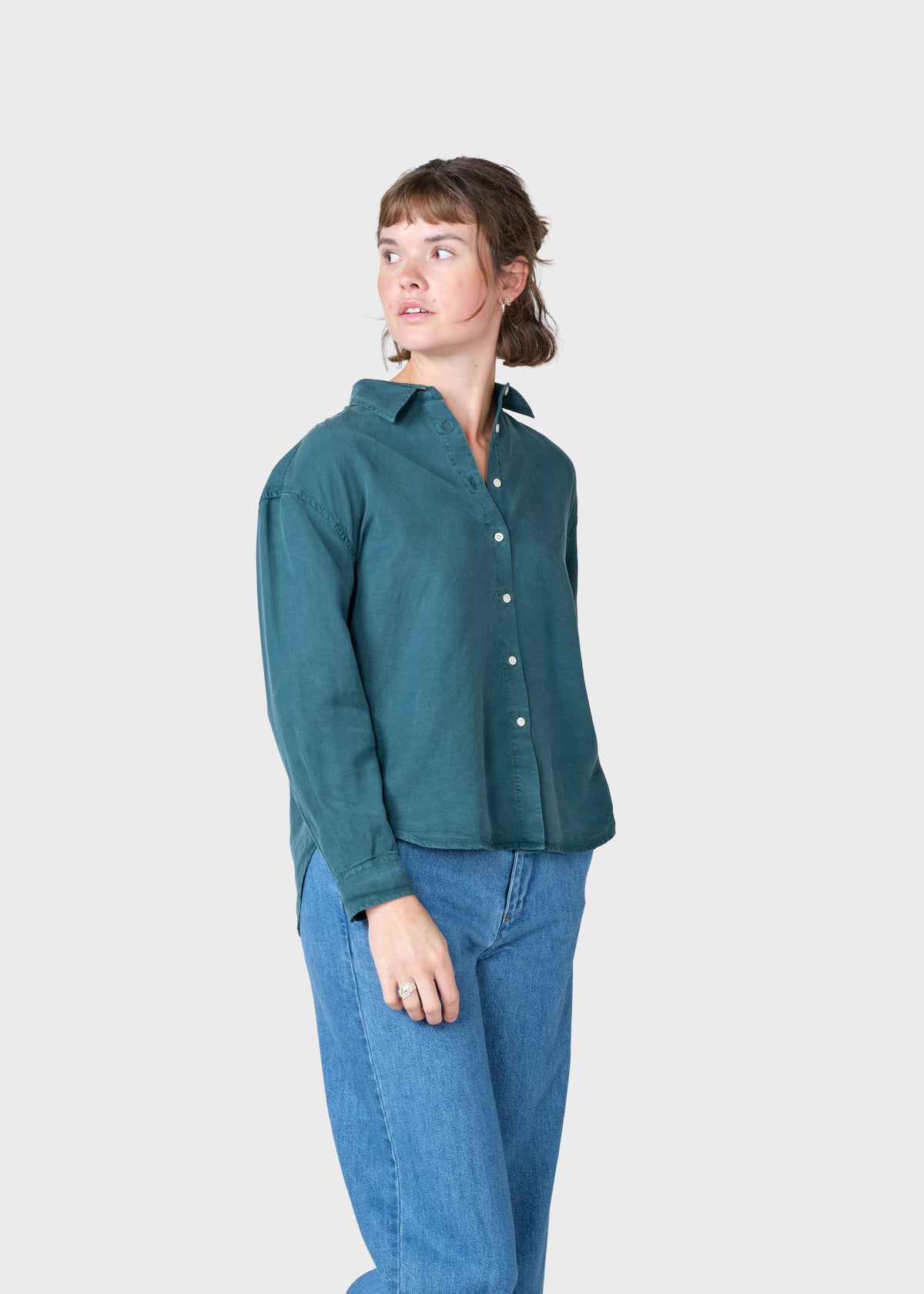 Klitmøller Collective ApS Ofelia short shirt Shirts Moss Green