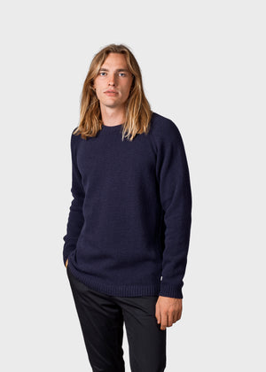 Klitmøller Collective ApS Ole knit Knitted sweaters Navy