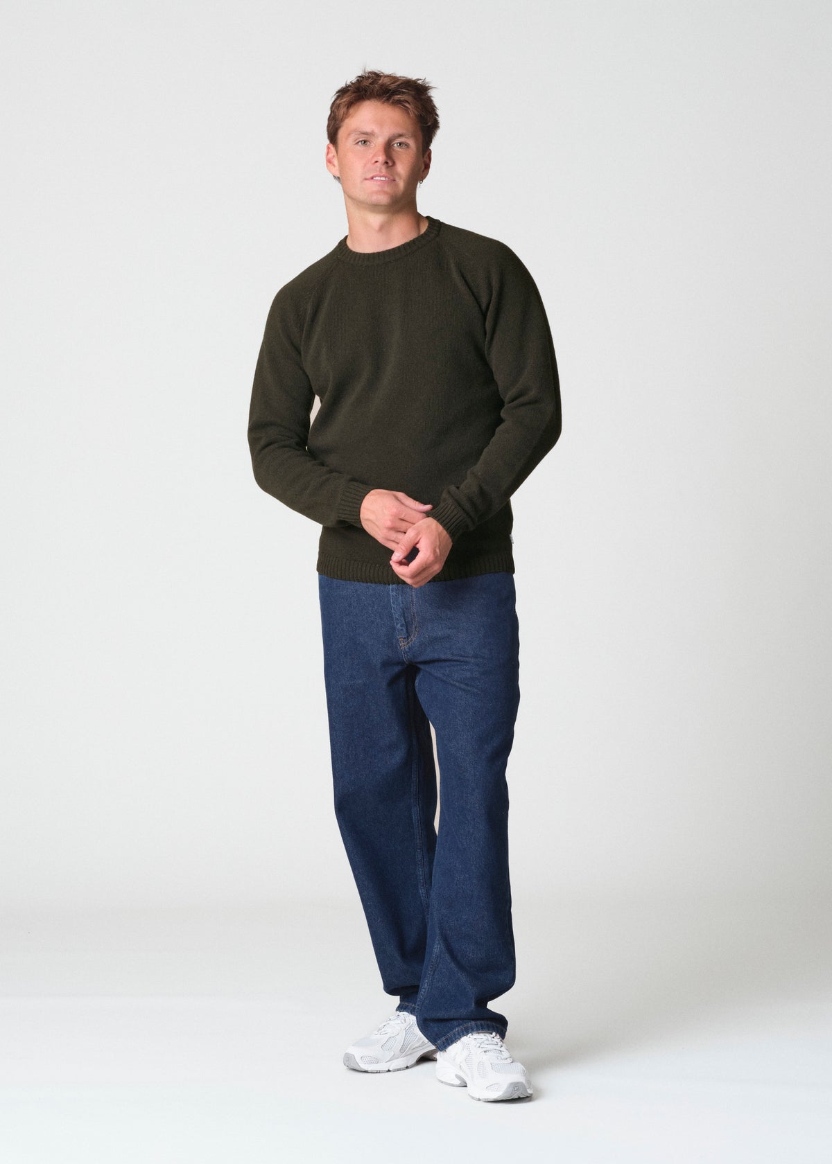 Klitmøller Collective ApS Ole knit Knitted sweaters Olive