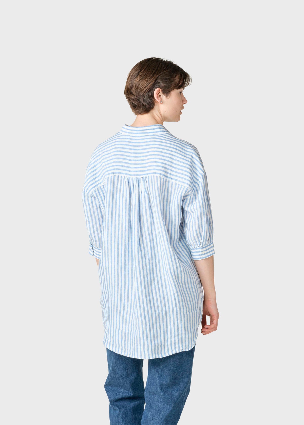 Klitmøller Collective ApS Oline linen shirt  Shirts Cream/light blue
