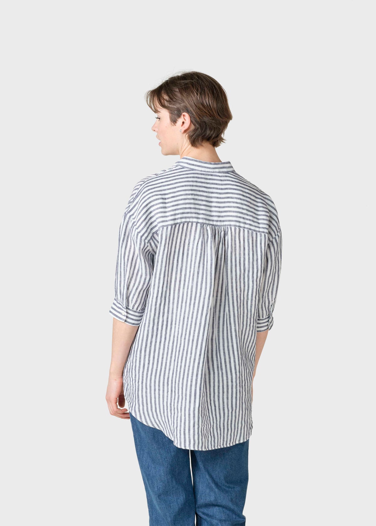Klitmøller Collective ApS Oline linen shirt  Shirts Cream/navy