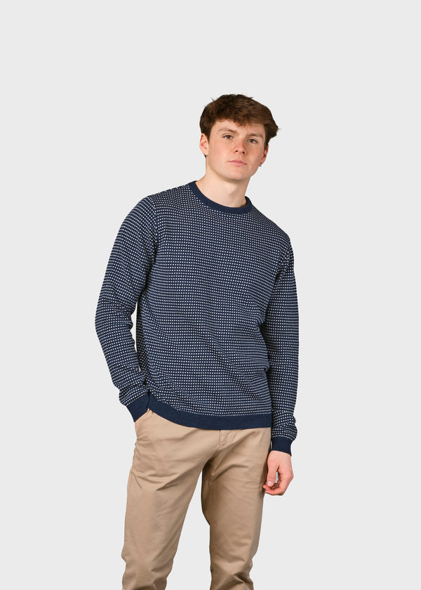 Klitmøller Collective ApS Otto knit Knitted sweaters Ocean/cream