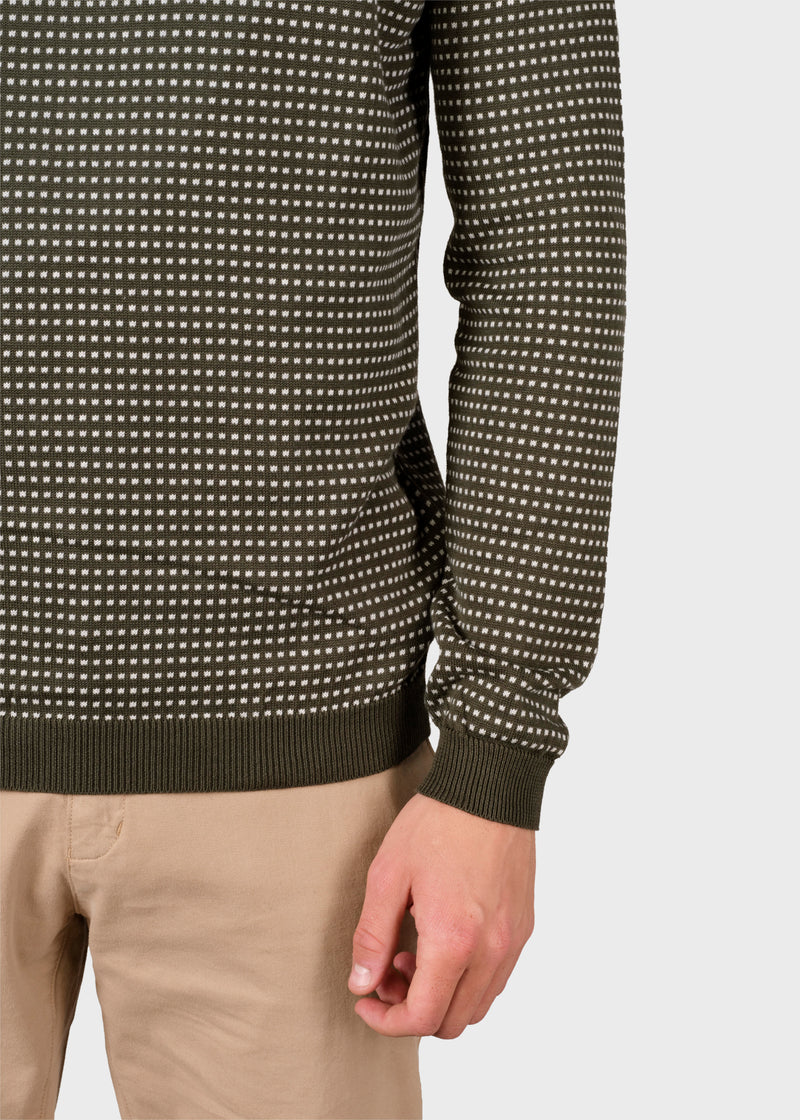Klitmøller Collective ApS Otto knit Knitted sweaters Olive/cream