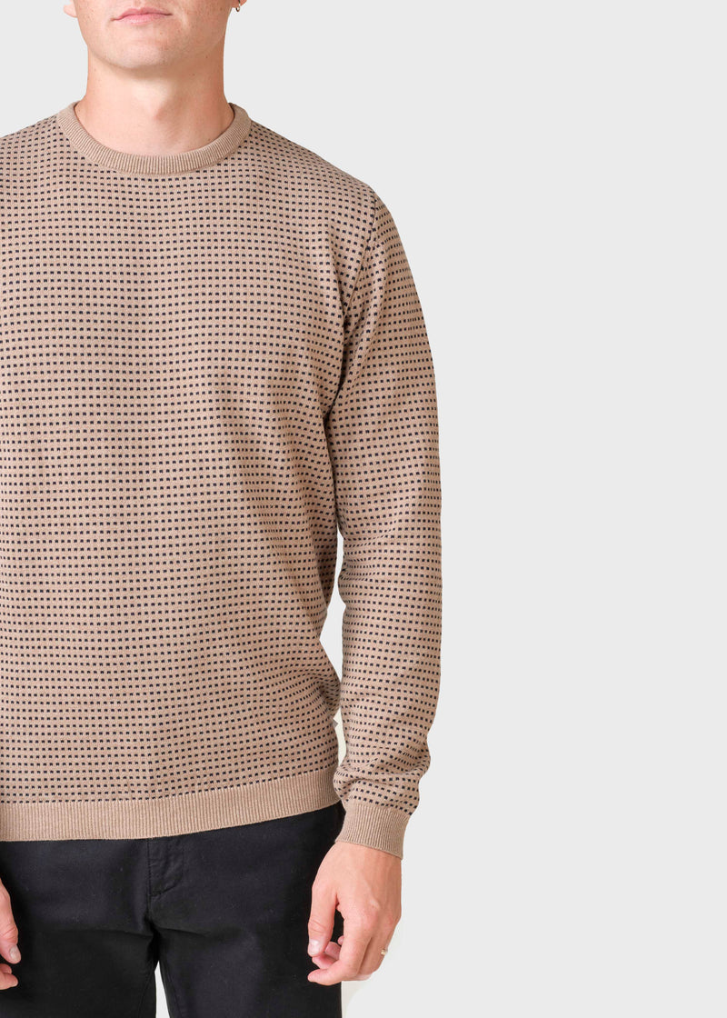 Klitmøller Collective ApS Otto knit Knitted sweaters Sand/navy dots