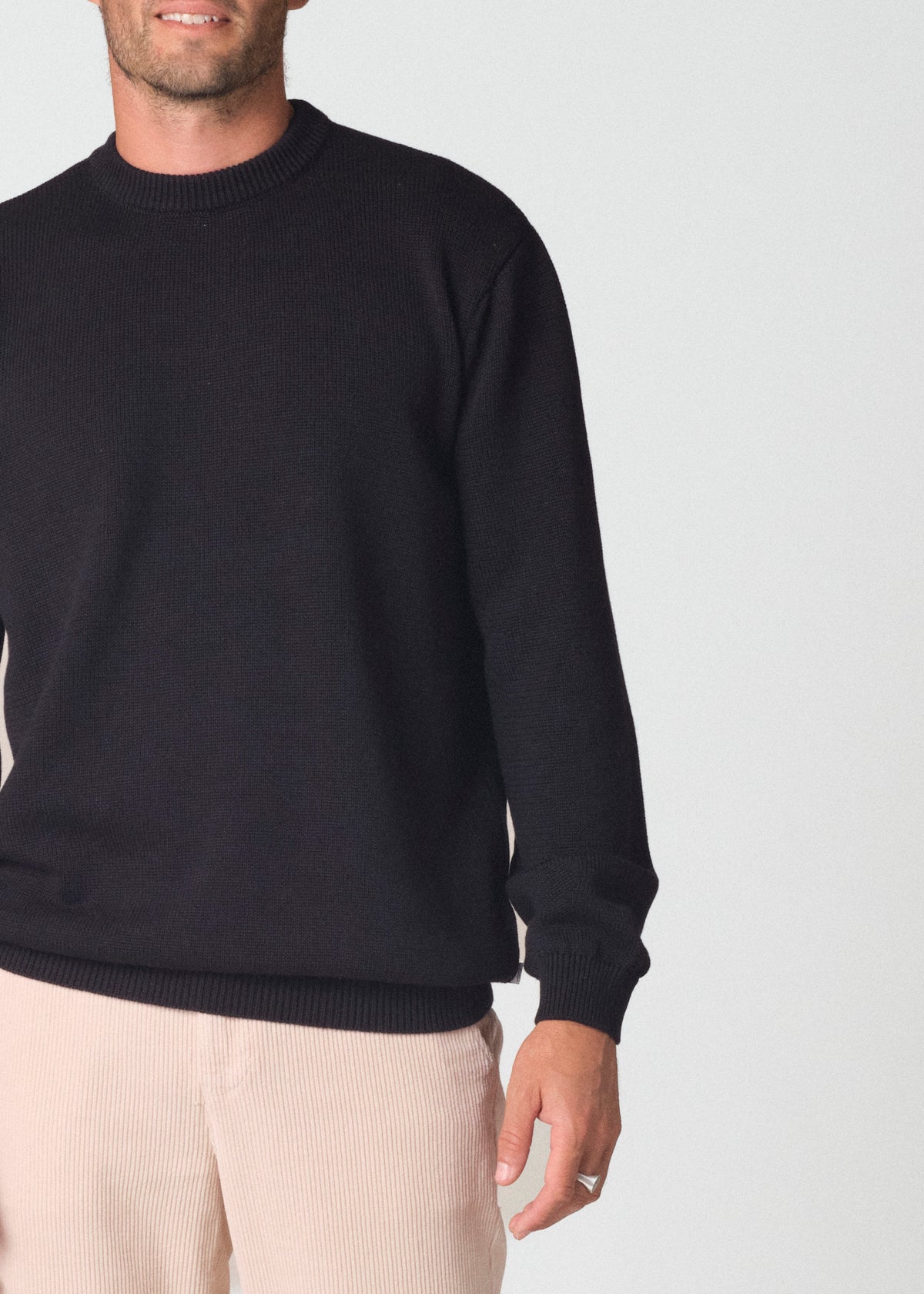 Klitmøller Collective ApS Owen knit Knitted sweaters Black