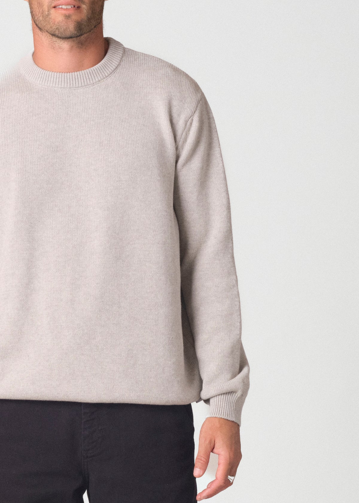 Klitmøller Collective ApS Owen knit Knitted sweaters Cream melange