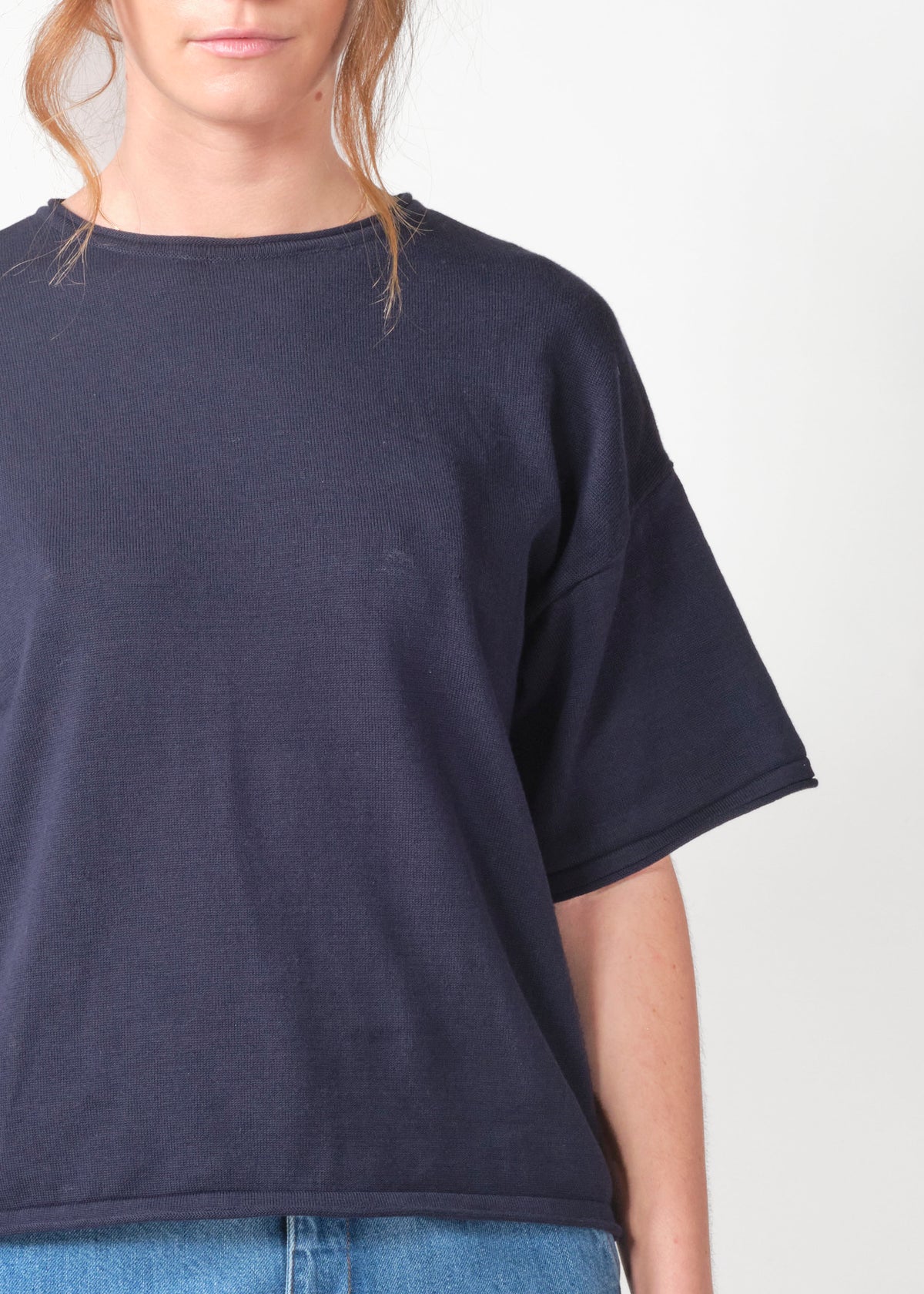 Klitmøller Collective ApS Patricia S/S knit Knitted sweaters Navy