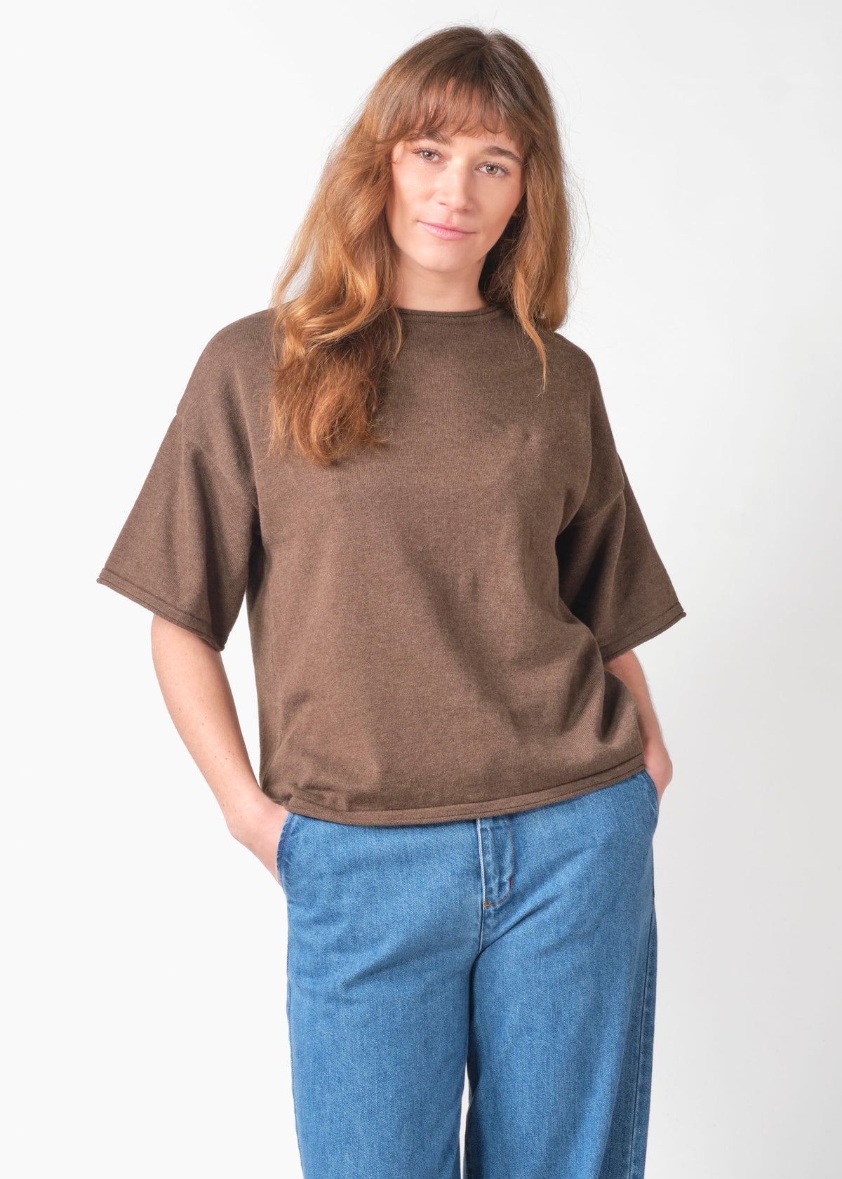 Klitmøller Collective ApS Patricia S/S knit Knitted sweaters Taupe