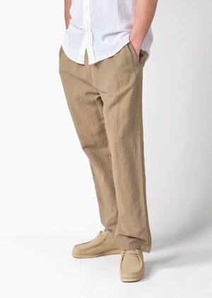 Klitmøller Collective ApS Paul linen pant OCS Pants Cashew