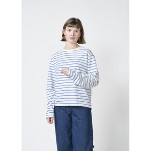 Klitmøller Collective ApS Paulina L/S tee T-Shirts Cream/surf blue