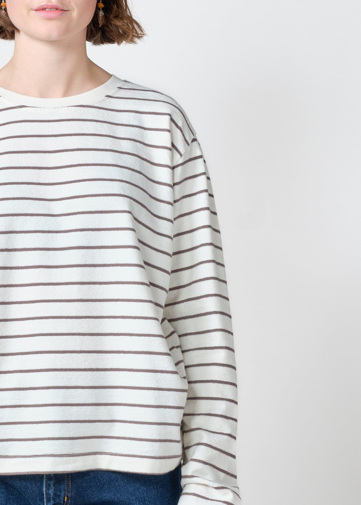 Klitmøller Collective ApS Paulina L/S tee T-Shirts Cream/taupe