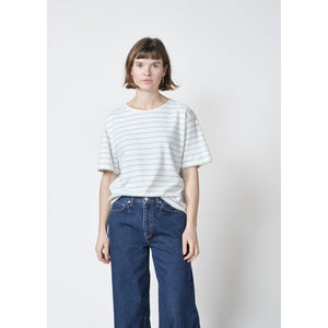 Klitmøller Collective ApS Paulina tee T-Shirts Cream/light blue