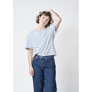 Klitmøller Collective ApS Paulina tee T-Shirts Cream/surf blue