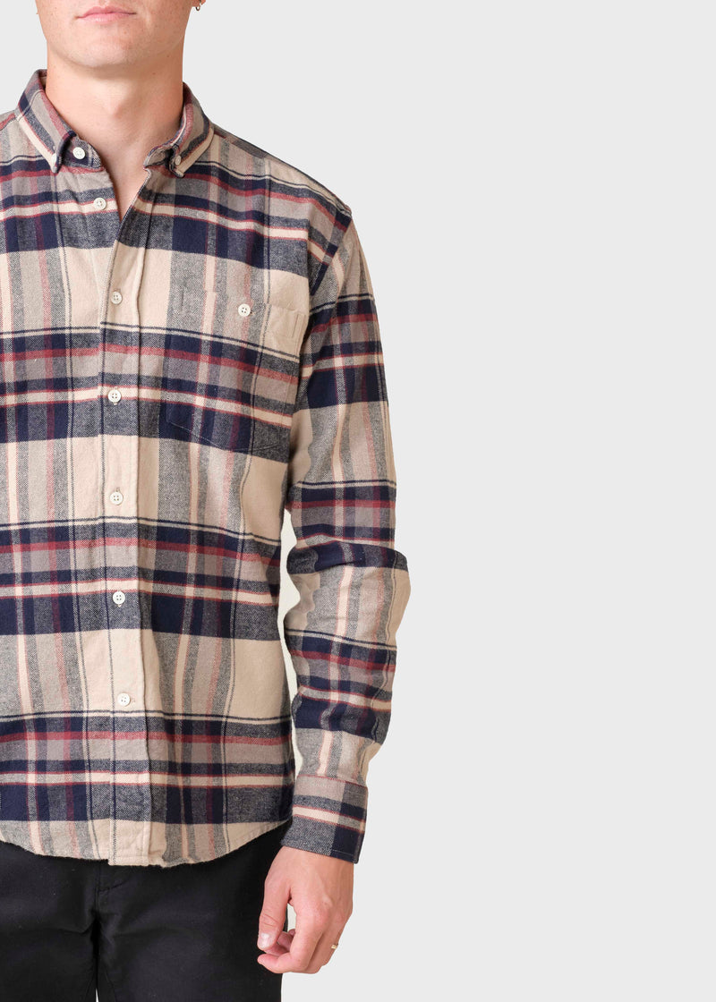 Klitmøller Collective ApS Pedro shirt Shirts Sand/navy/red