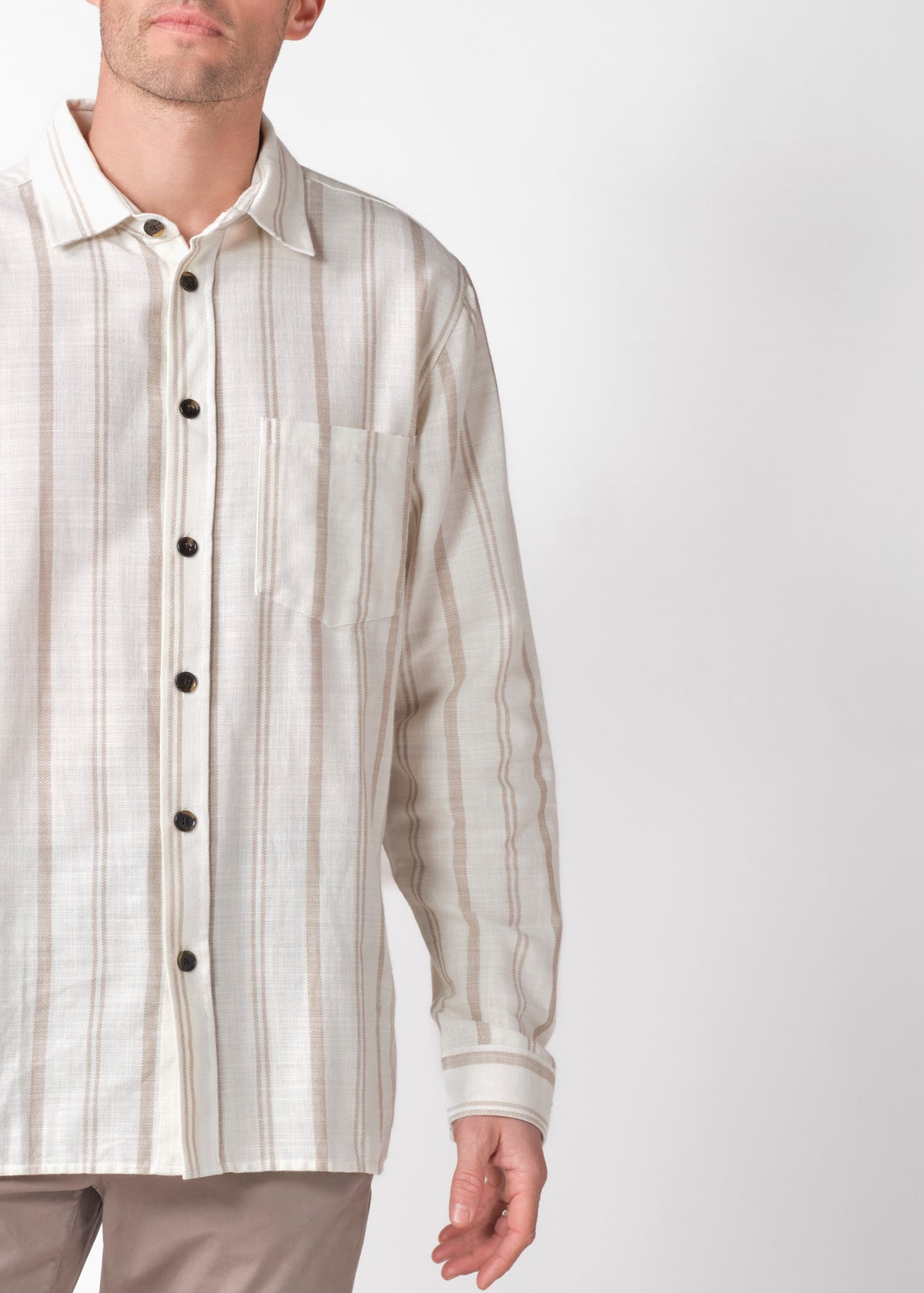 Klitmøller Collective ApS Per L/S shirt Shirts White/sand