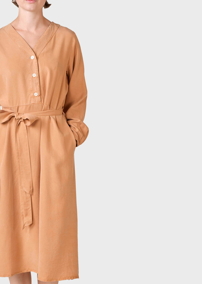 Klitmøller Collective ApS Pernille LS dress  Dress Camel