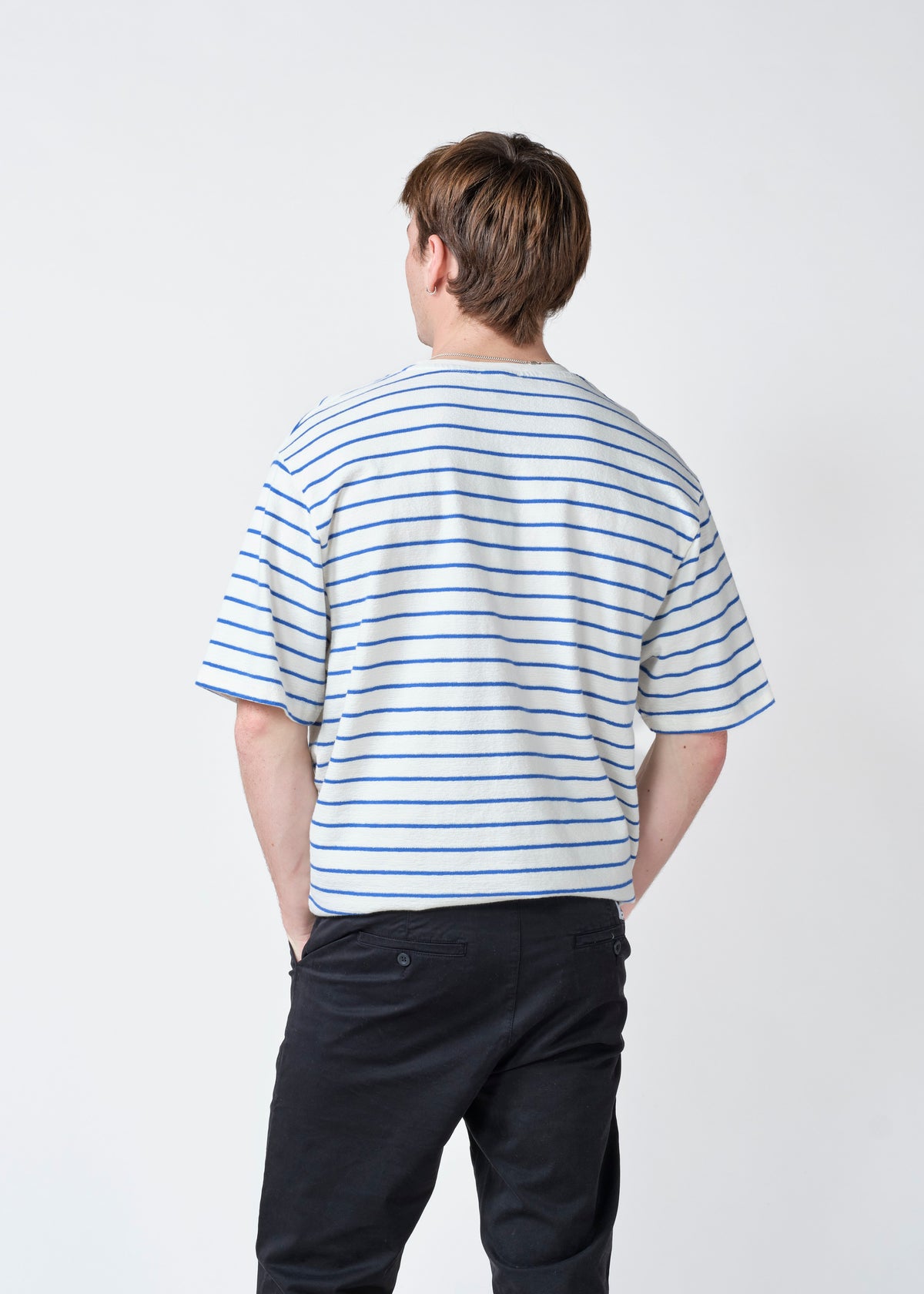 Klitmøller Collective ApS Peter tee T-Shirts Cream/surf blue