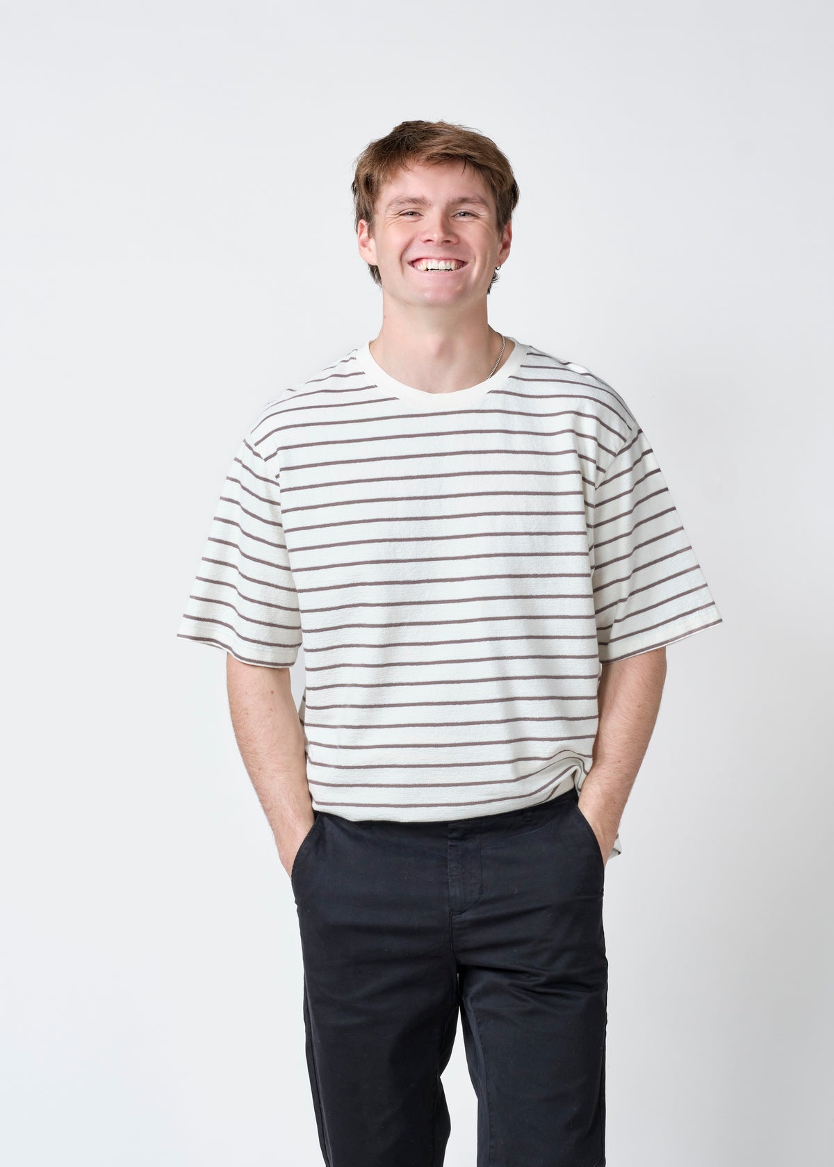 Klitmøller Collective ApS Peter tee T-Shirts Cream/taupe