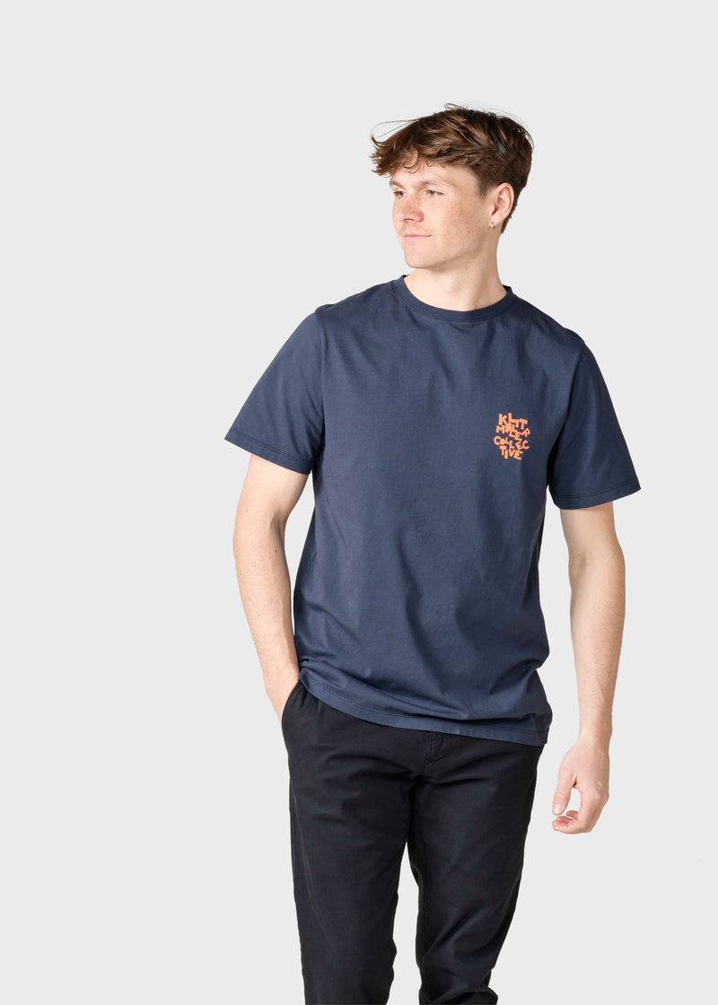 Klitmøller Collective ApS Puzzle tee  T-Shirts Navy