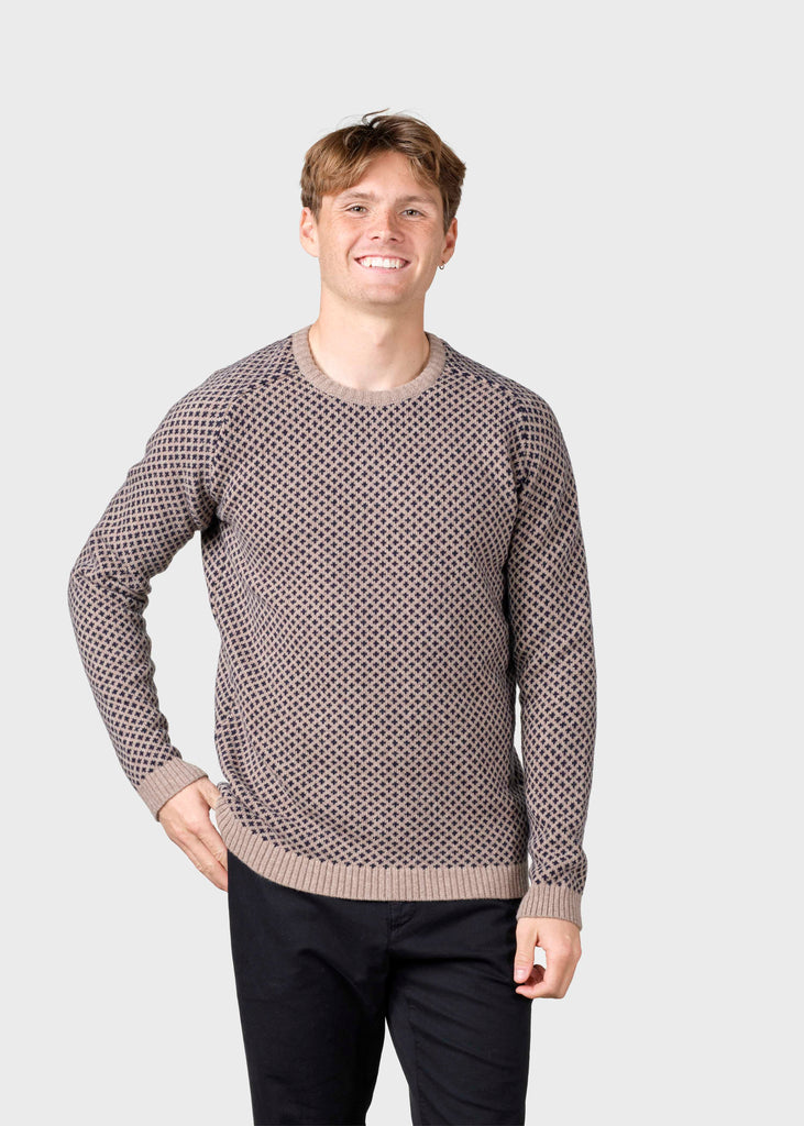 Rene knit - Sand/navy –