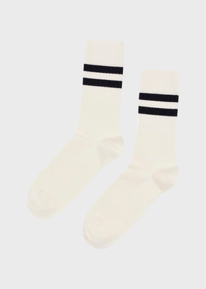 Klitmøller Collective ApS Retro cotton sock Socks Cream/navy