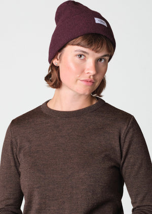 Klitmøller Collective ApS Rib beanie Beanies Burgundy