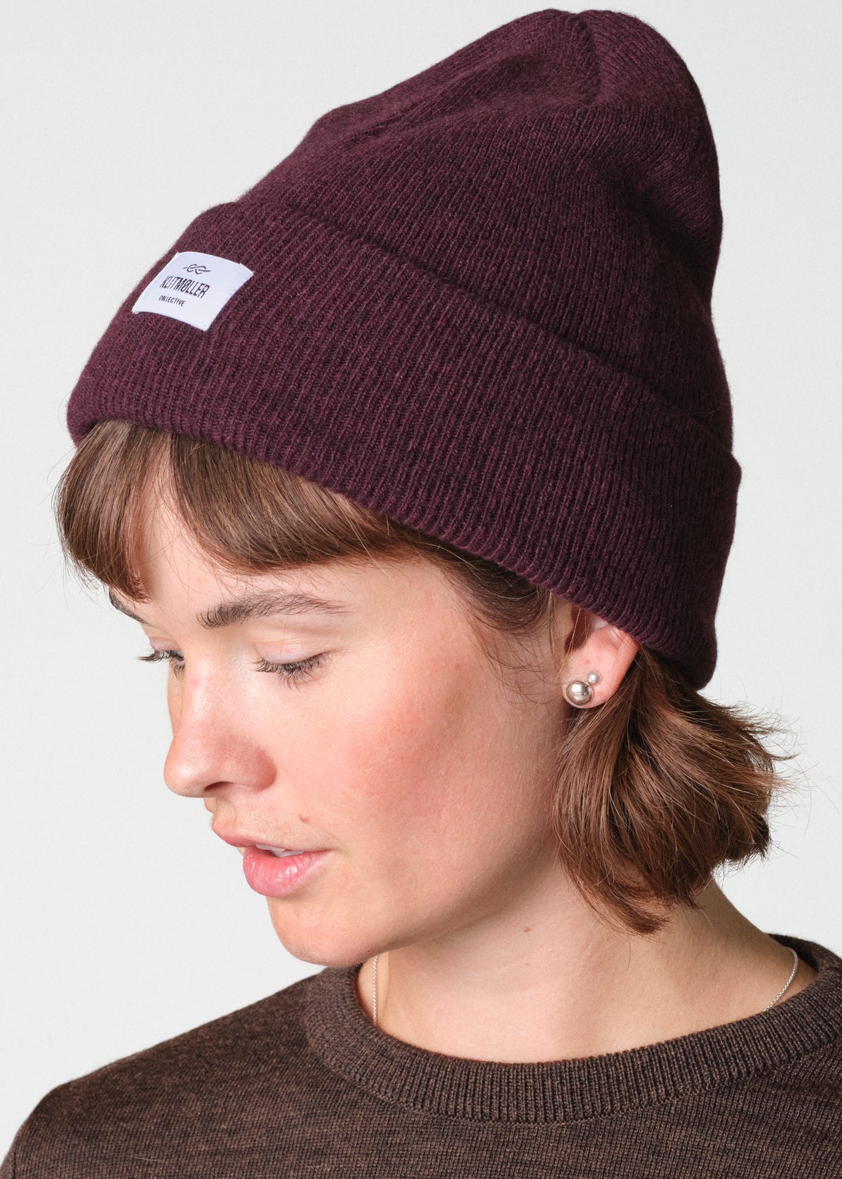 Klitmøller Collective ApS Rib beanie Beanies Burgundy
