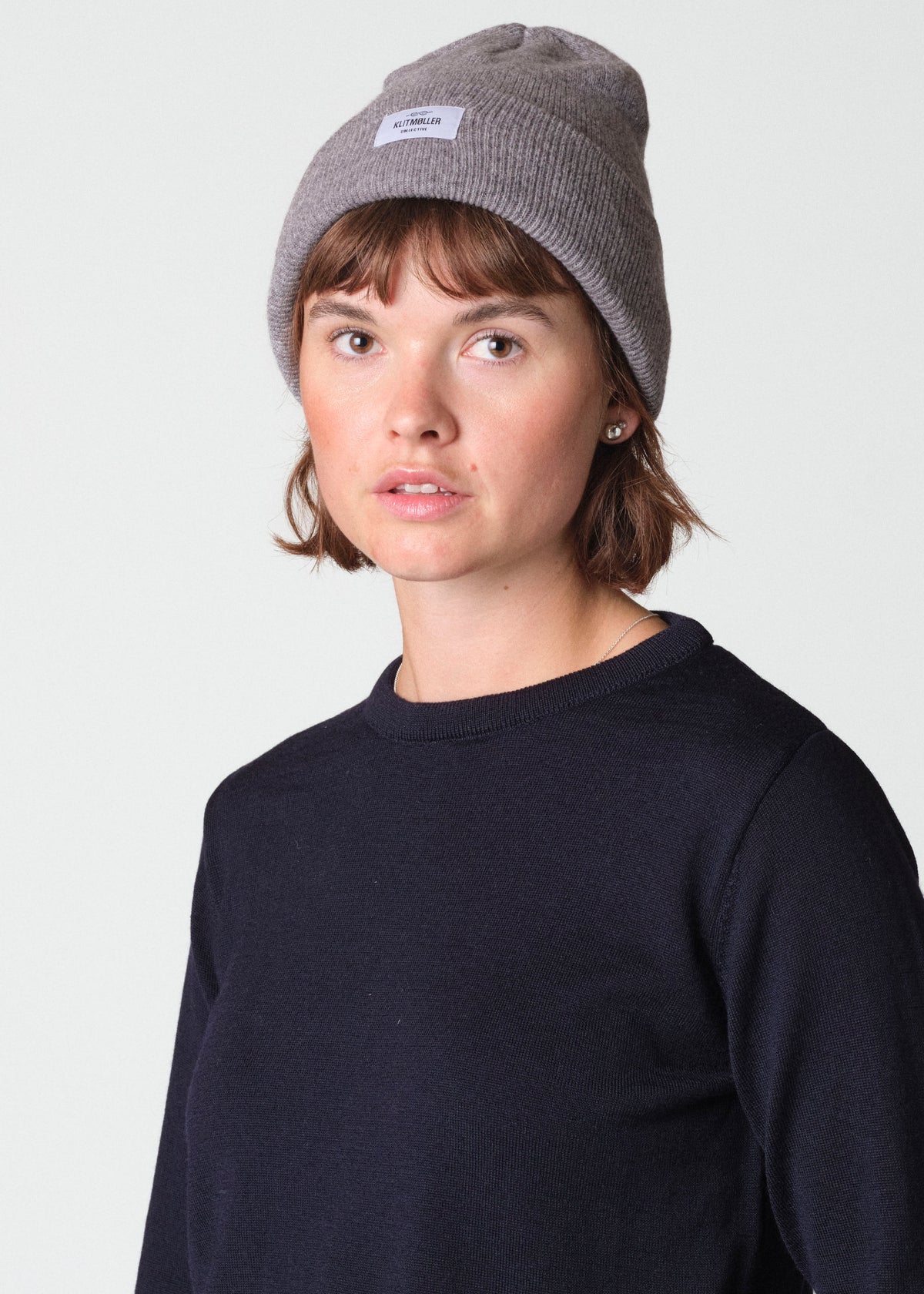 Klitmøller Collective ApS Rib beanie Beanies Light grey