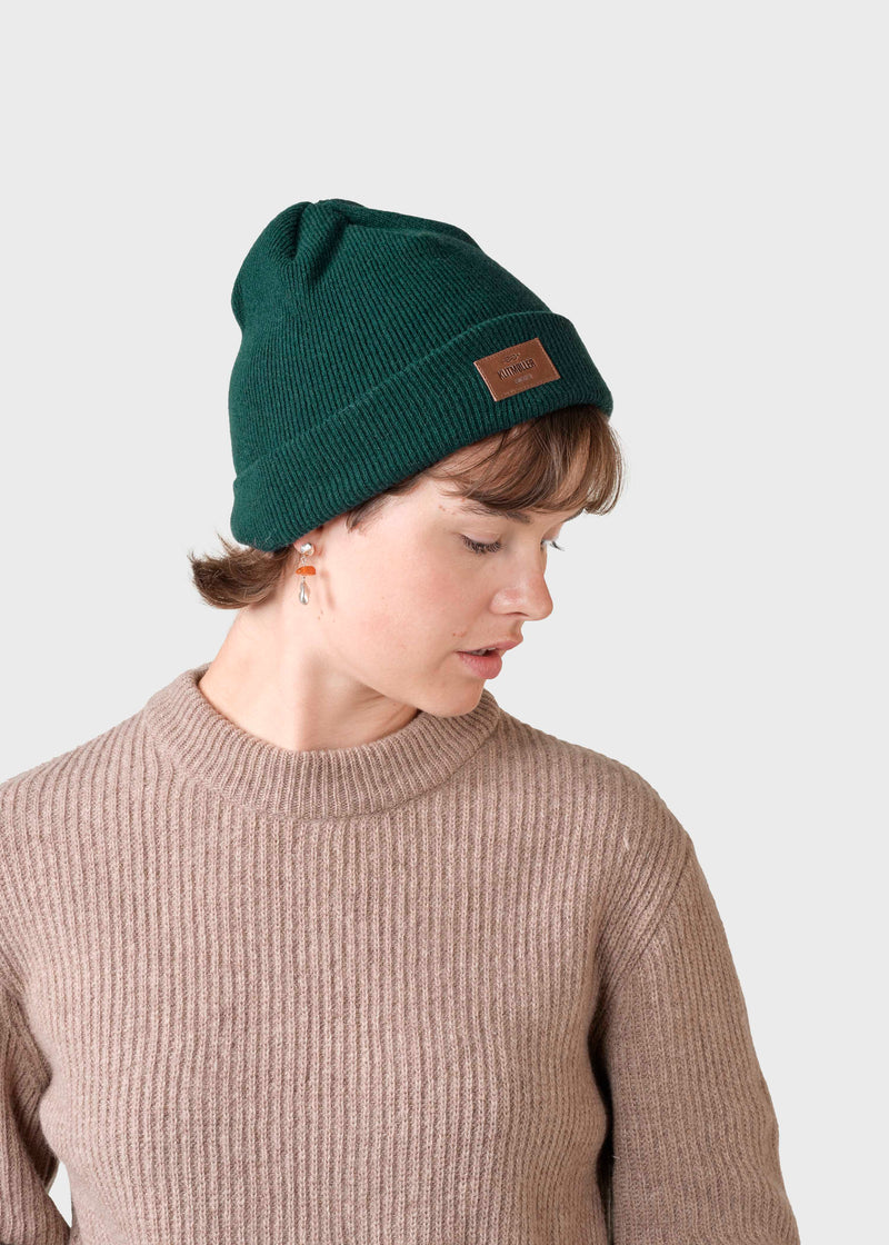 Klitmøller Collective ApS Rib beanie Beanies Moss Green