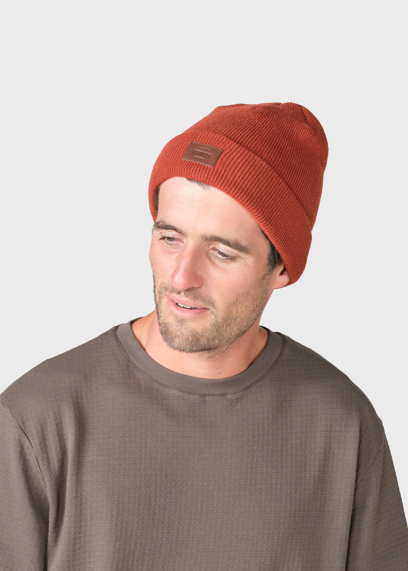 Klitmøller Collective ApS Rib beanie Beanies Rust
