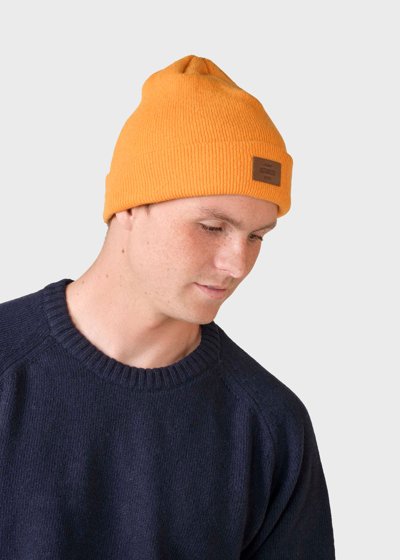 Klitmøller Collective ApS Rib beanie Beanies Warm yellow