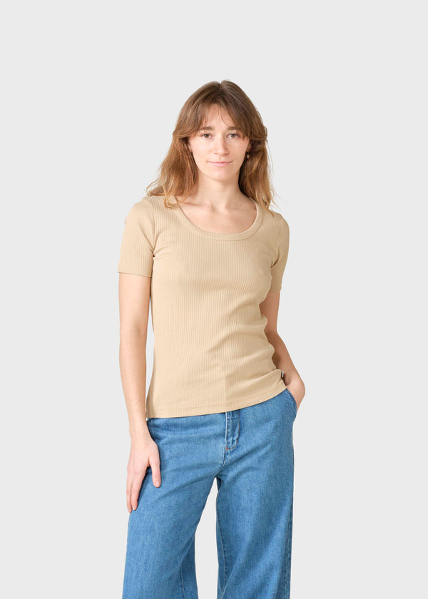 Klitmøller Collective ApS Rib tee T-Shirts Sand