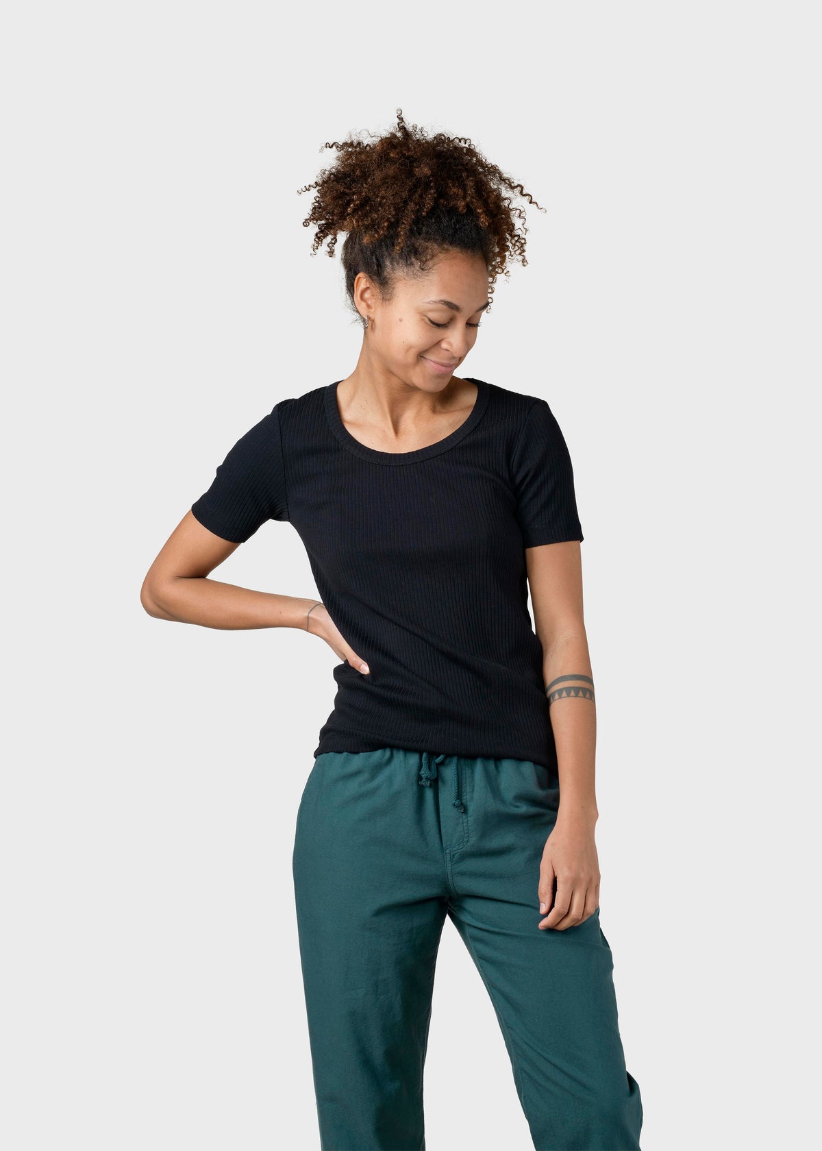 Klitmøller Collective ApS Rib tee OCS T-Shirts Black