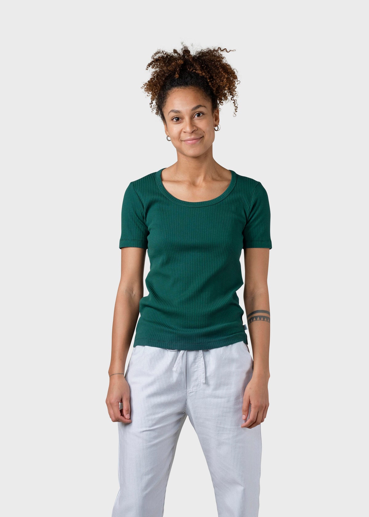Klitmøller Collective ApS Rib tee OCS T-Shirts Moss Green
