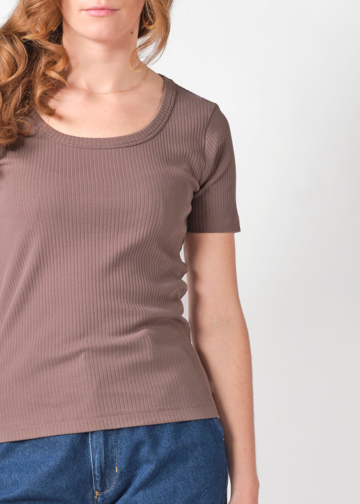 Klitmøller Collective ApS Rib tee OCS T-Shirts Taupe