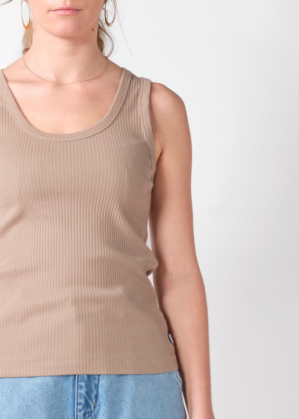 Klitmøller Collective ApS Rib top OCS T-Shirts Cashew