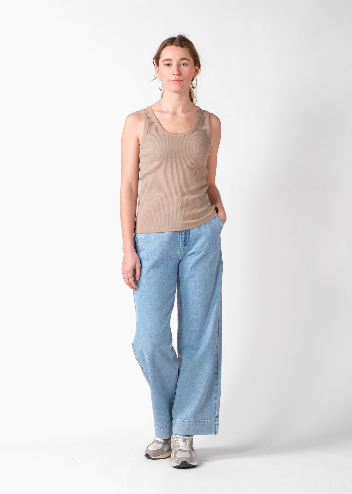 Klitmøller Collective ApS Rib top OCS T-Shirts Cashew