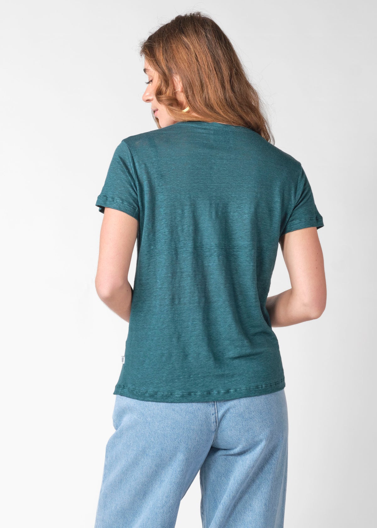 Klitmøller Collective ApS Rikke linen tee T-Shirts Moss Green