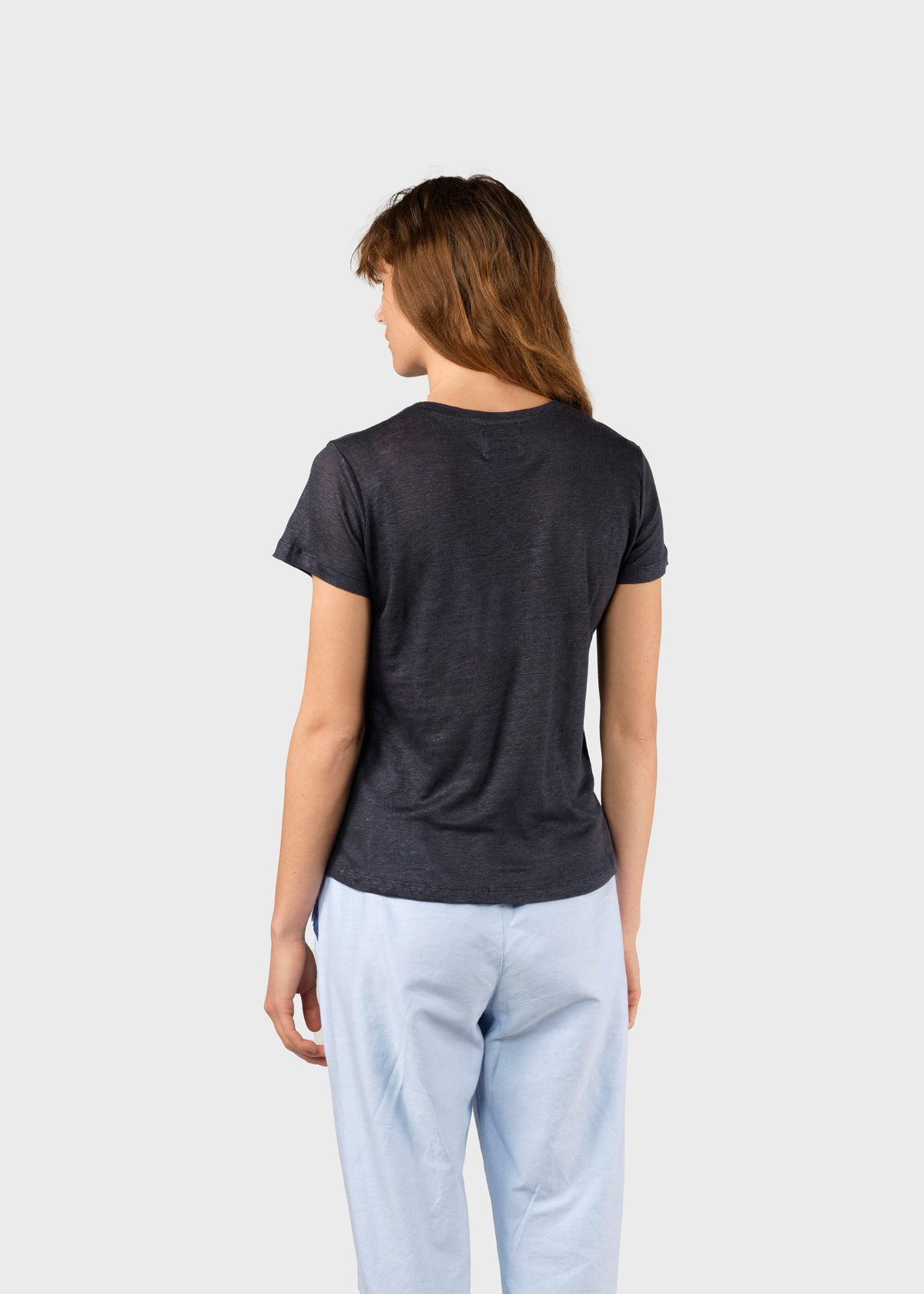 Klitmøller Collective ApS Rikke linen tee T-Shirts Navy