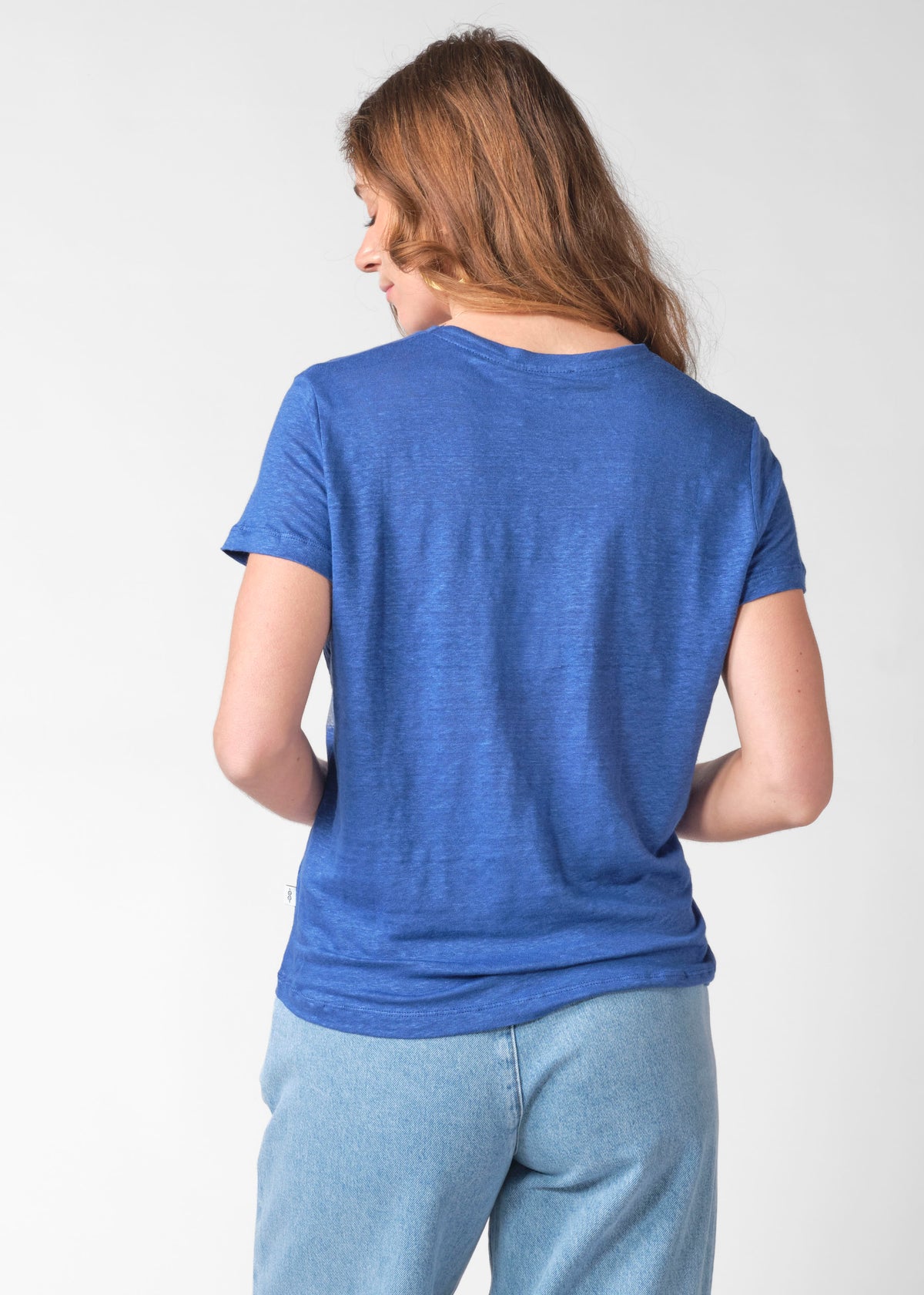 Klitmøller Collective ApS Rikke linen tee T-Shirts Surf blue